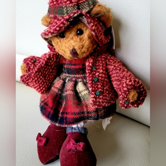 RUSS Alpine Teddies Brown Bear Girl Plush Realistic Wool Stuffed Animal Toy 6 " - Picture 3 of 15